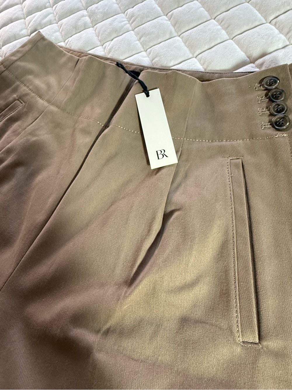 NWT Banana Republic Moleskin The Riding Pant Khaki Tan High Rise Trousers 4L